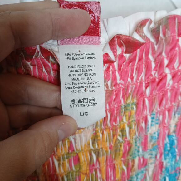 Rouge Y2K Multi Color Rhinestone Strapless Mini Dress Womens LG McBling Abstract - Picture 5 of 9